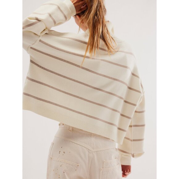 FREE PEOPLE Paulie Sweater / Moonbeam Combo - Picture 3 of 7